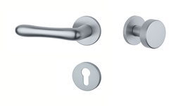 Kľučky na okrúhlych rozetách Strieborný APRILE