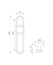 Gule priame na oválnych štítoch Sivý NI