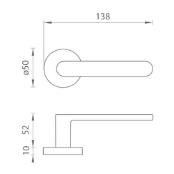 Kľučky na okrúhlych rozetách Červený COLOMBO