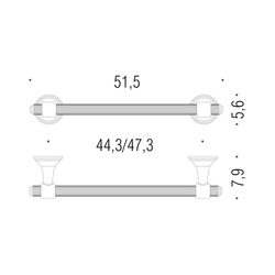 Držiaky na uterák Strieborný COLOMBO