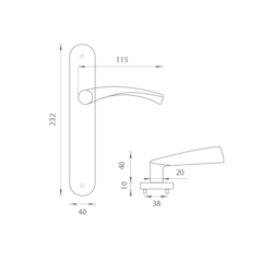 Kľučky na oválnych štítoch Zlatý FROSIO BORTOLO