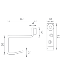 Vešiaky a háčiky  Strieborný JNF