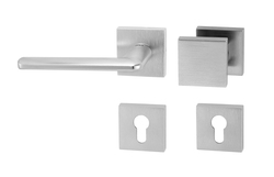 Kľučky na hranatých rozetách Strieborný Tupai