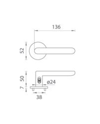 Kľučky s integrovaným uzamykaním Hnedý Tupai