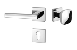 Kľučky na hranatých rozetách Strieborný APRILE