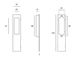 Hranaté kľučky na okná Strieborný JNF