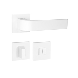 Kľučky na hranatých rozetách Biely Tupai