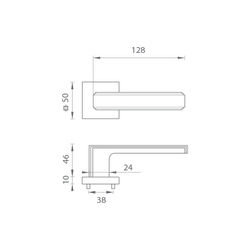 Kľučky na rustikálnych rozetách Bronzový FROSIO BORTOLO