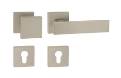 Kľučky na hranatých rozetách Strieborný Tupai