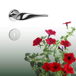 Kľučky na okrúhlych rozetách Strieborný APRILE