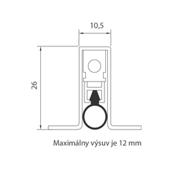 Prahové výsuvné lišty Strieborný OS