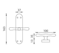 Rozvory na drevené okná Bronzový NI