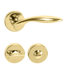 Kľučky na okrúhlych rozetách Zlatý Tupai