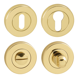 Rozeta ku kľučke FO - rozeta - R  delená ZLL - zlatá lesklá (L01) | MP-KOVANIA.sk