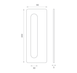 Madlá a mušle na sklenené dvere Strieborný JNF
