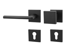 Kľučky na hranatých rozetách Čierny MPK