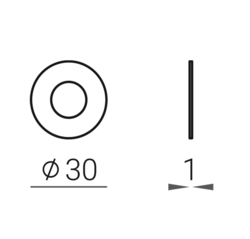 Okrúhle rozety Strieborný NUDA - VERUM ITALY