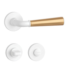 Kľučky na okrúhlych rozetách Kombinovaný APRILE