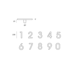 Číslice so skrutkami Strieborný JNF