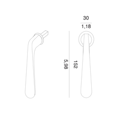 Oválne kľučky na okná Béžový NUDA - VERUM ITALY