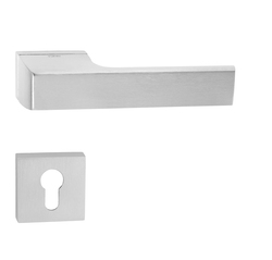 Kľučky na obdĺžnikových rozetách Strieborný Tupai