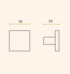 Madlá priame na rozetách Strieborný JNF