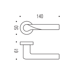 Kľučky na okrúhlych rozetách Strieborný COLOMBO