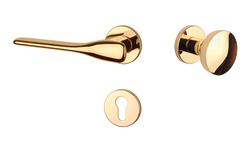 Kľučky na okrúhlych rozetách Zlatý APRILE