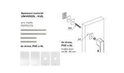 Spojovací materiál pre madlo MPK - PERFECTA Spojovací materiál UNIVERZÁL pre MADLO ks BIM - biela matná (WHITE) | MP-KOVANIA.sk