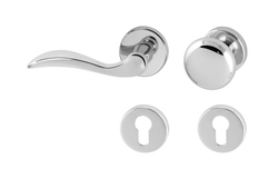 Kľučky na okrúhlych rozetách Strieborný Tupai