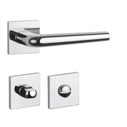 Kľučky na hranatých rozetách Strieborný APRILE