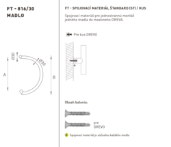 Madlá okrúhle vyosené Čierny FT