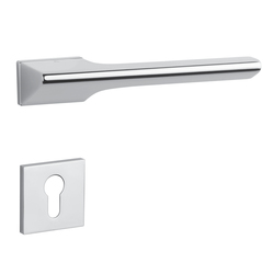 Kľučky na obdĺžnikových rozetách Strieborný APRILE