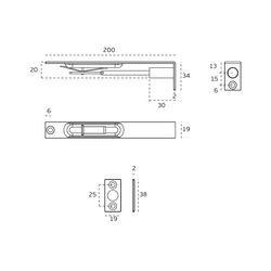 Zástrče na dvere Strieborný JNF