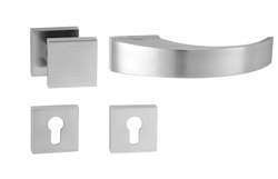 Kľučky na obdĺžnikových rozetách Strieborný Tupai