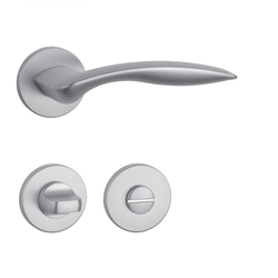 Kľučky na okrúhlych rozetách Strieborný APRILE