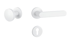 Kľučky na okrúhlych rozetách Biely APRILE