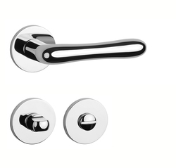 Kľučky na okrúhlych rozetách Strieborný APRILE