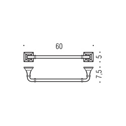 Držiaky na uterák Strieborný COLOMBO