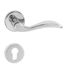 Kľučky na okrúhlych rozetách Strieborný Tupai