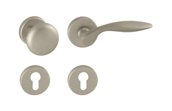 Kľučky na okrúhlych rozetách Strieborný Tupai