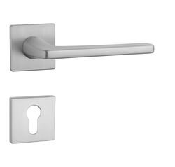 Kľučky na hranatých rozetách Strieborný APRILE