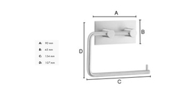 Samolepiace držiaky na toaletný papier Strieborný SMEDBO