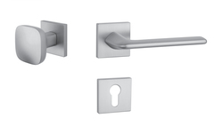 Kľučky na hranatých rozetách Strieborný APRILE