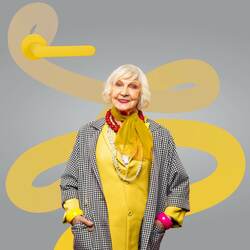 Kľučky na okrúhlych rozetách Žltý COLOMBO