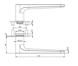 Kľučky na okrúhlych rozetách Čierny Griffwerk