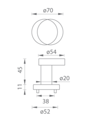 Gule vyosené na rozetách Strieborný Tupai