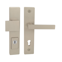 Kľučky na bezpečnostných hranatých štítoch s prekrytím vložky Strieborný Tupai