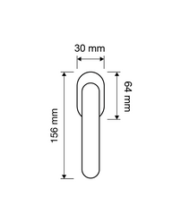 Oválne kľučky na okná Kombinovaný LINEA CALI