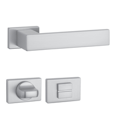 Kľučky na obdĺžnikových rozetách Strieborný APRILE